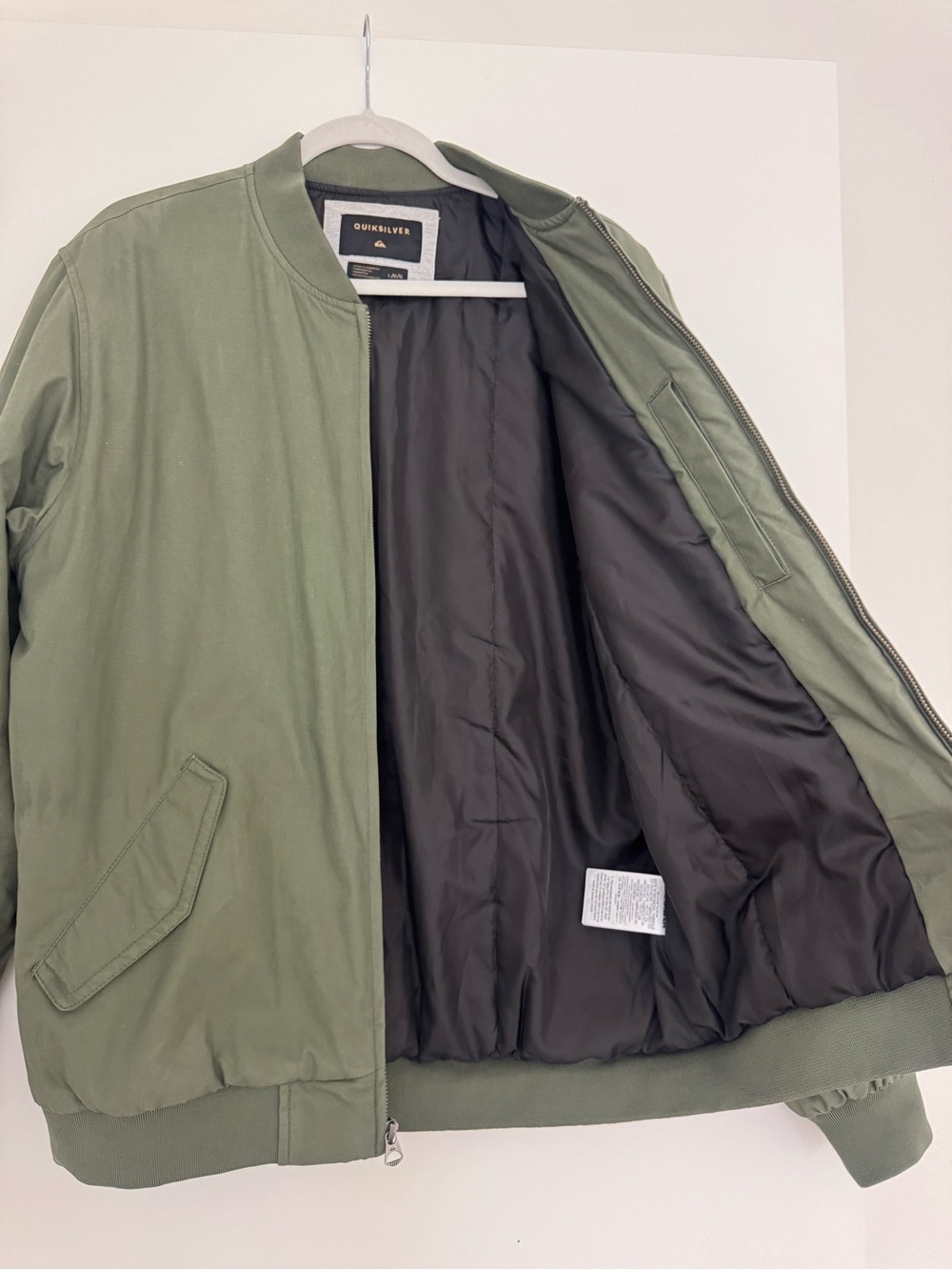 Quiksilver Ogoki Men's Olive Bomber Jacket - Picture 8 of 13